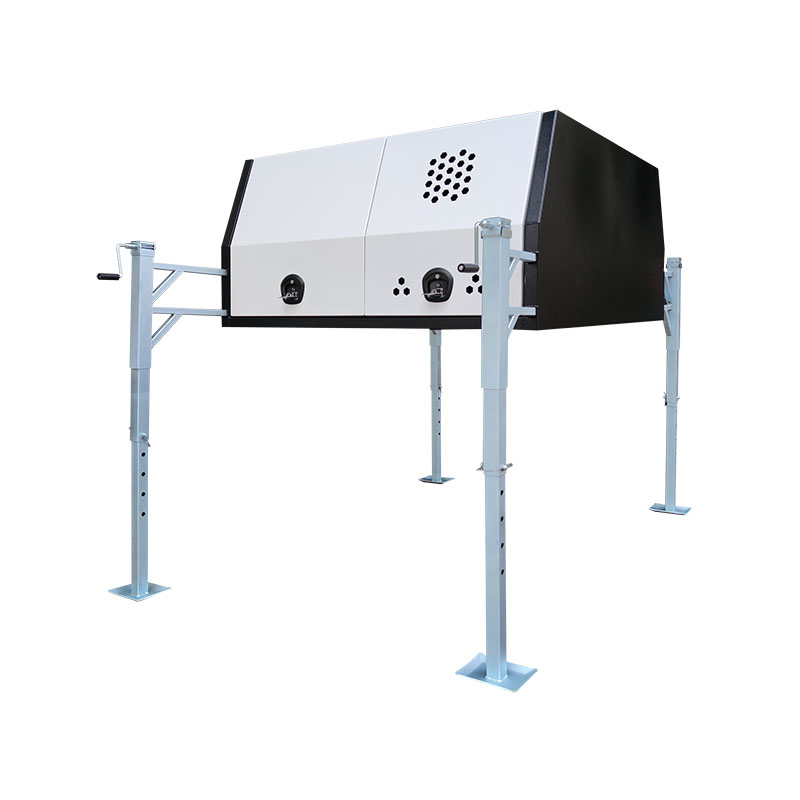 1600mm Ute Canopy with Dog box in white door and black body