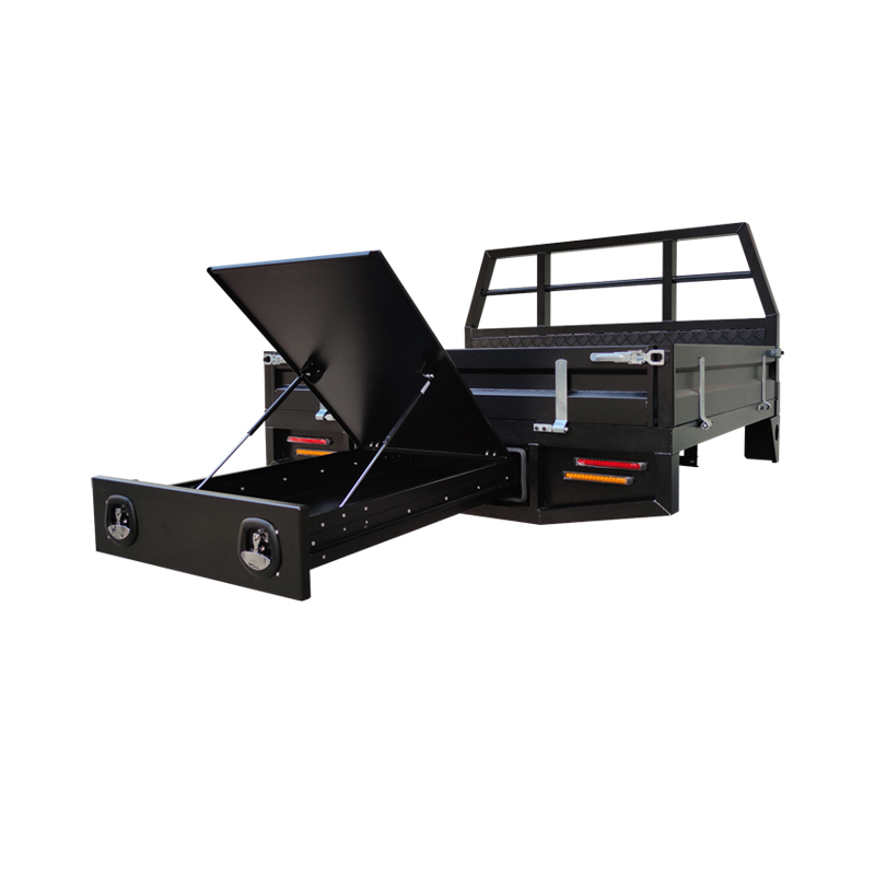 1680mm Ute Tray with 3.0mm Flat alloy and power coating Black color