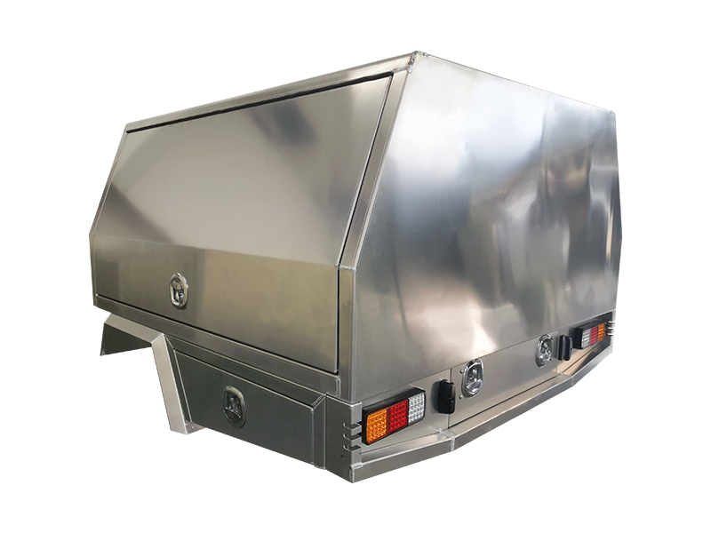 1680mm Raw Service Body with toolbox, mud guards and trundle drawer