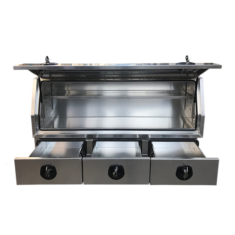 1750mm Flat alloy Half Open of Toolbox with drawer