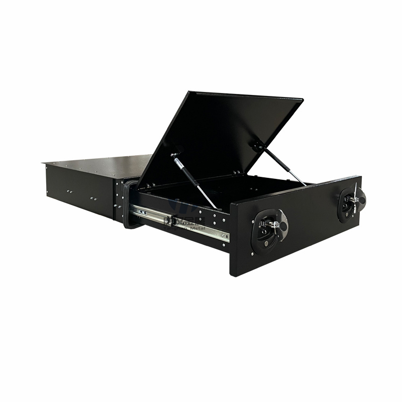 750mm Aluminum Trundle Drawer for Ute Tray in Black color