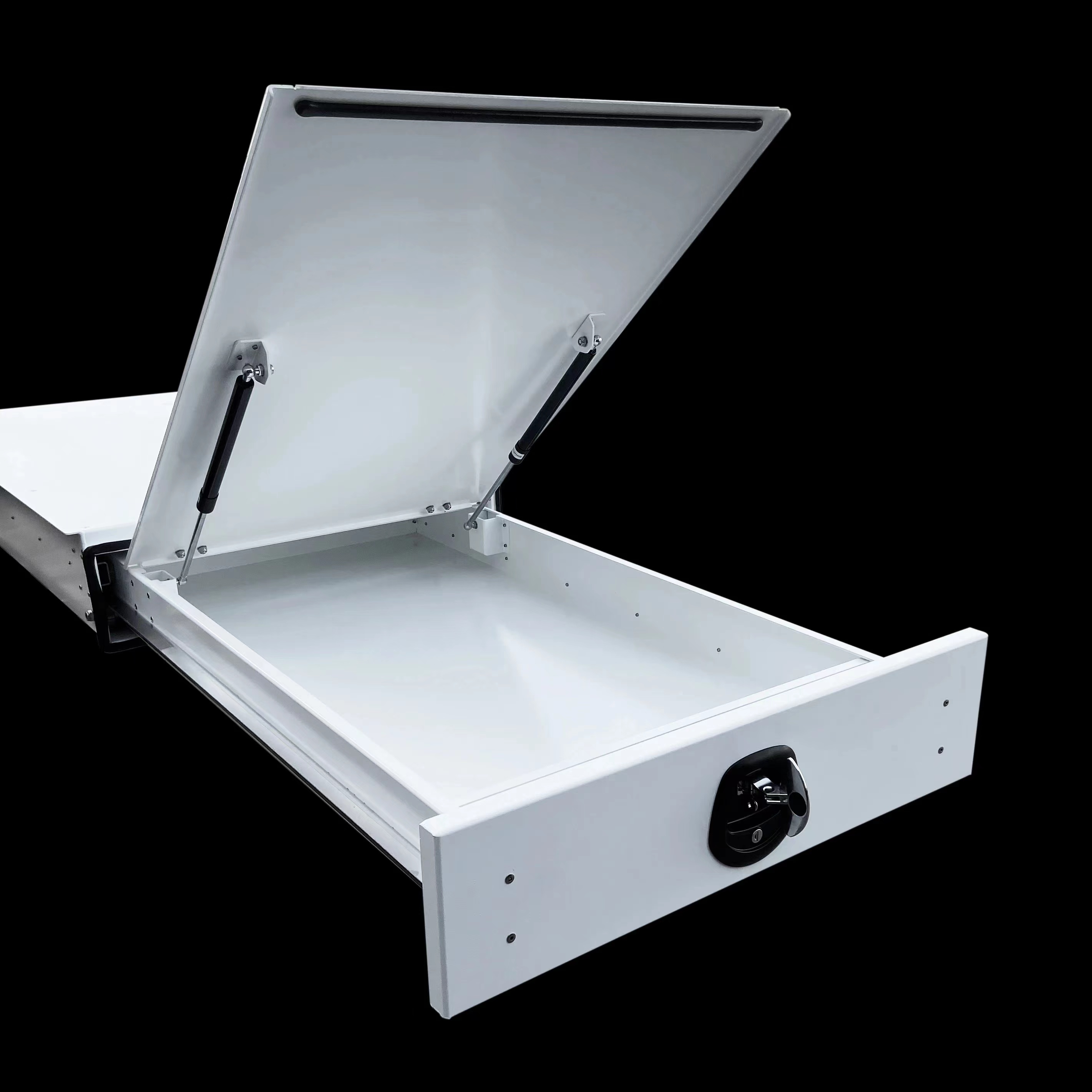 1400mm Length of Aluminum Trundle Drawer for Ute Tray in White color