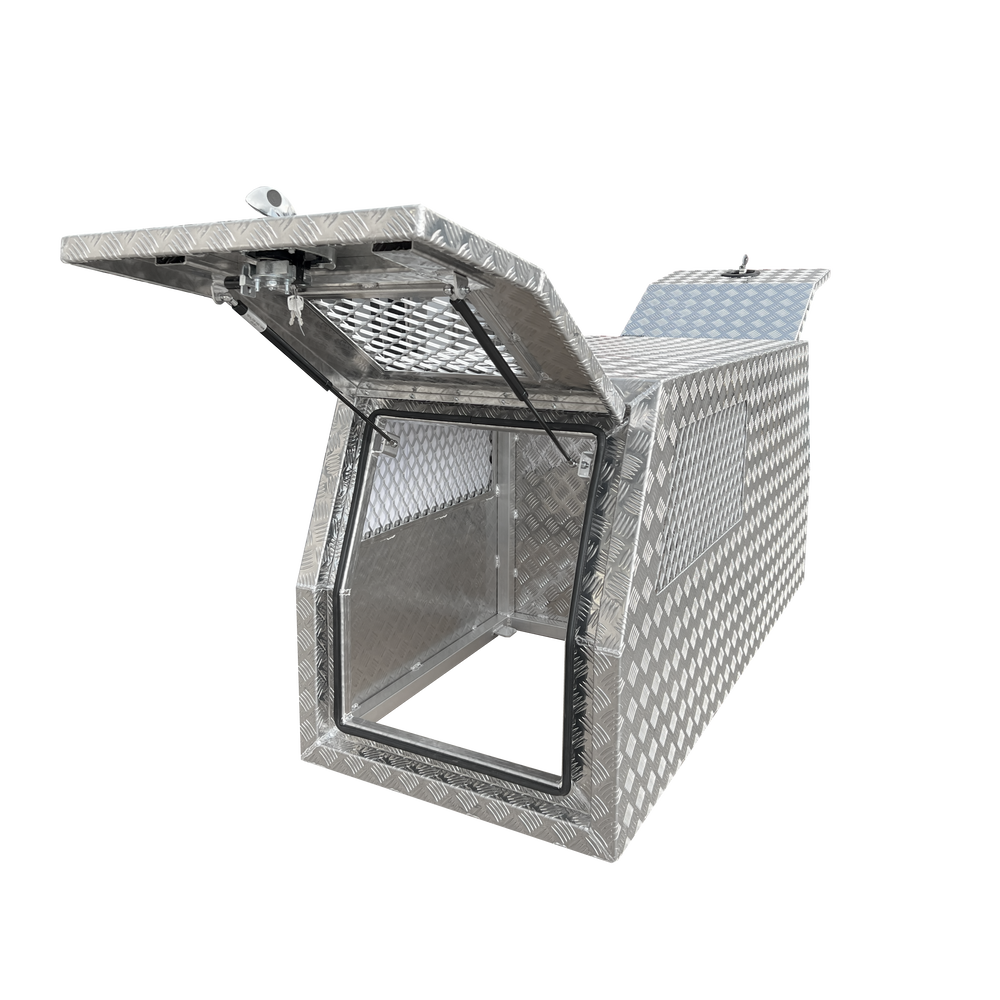 800mm Aluminum Half Dog Box in Checker plate