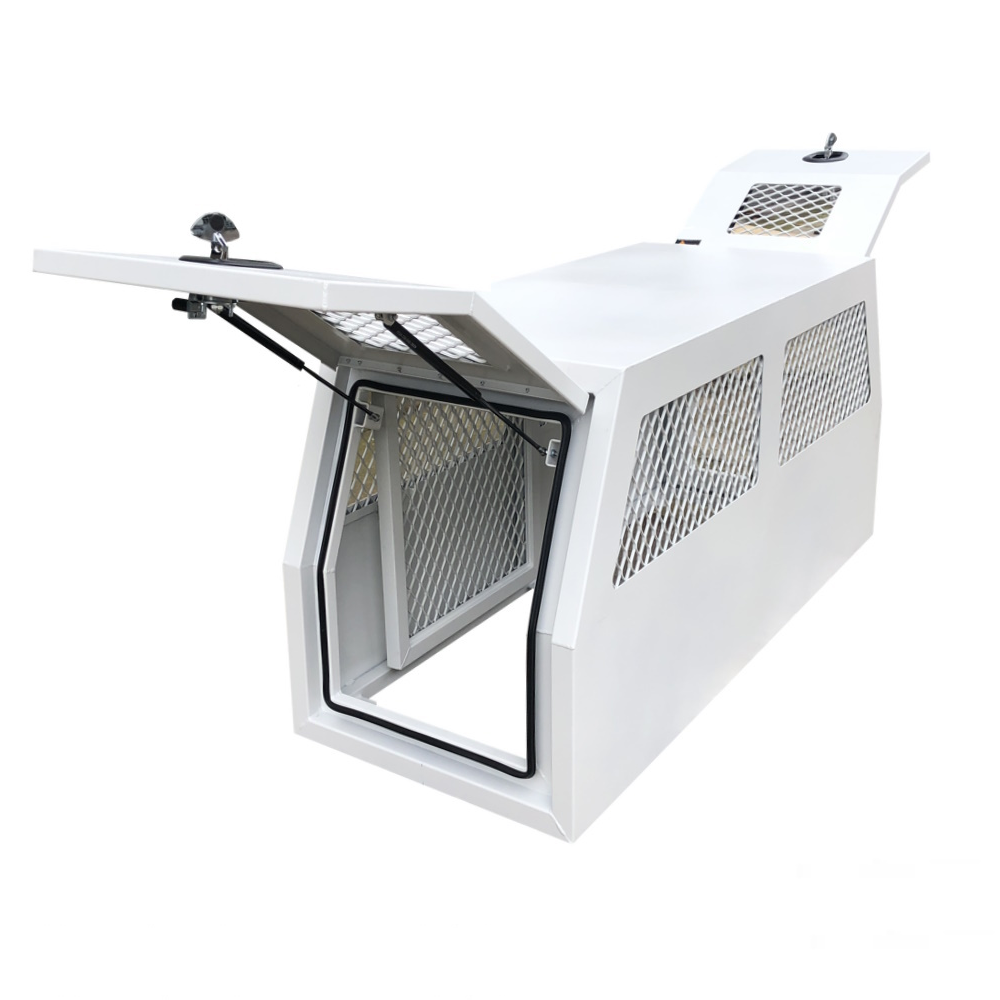 800mm Aluminum Flat alloy of Full Dog Box in white color 