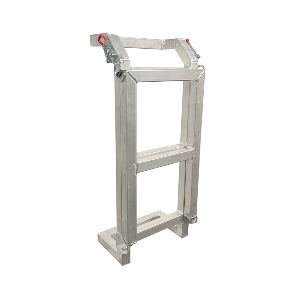 Ute Truck Toolbox Canopy White Aluminium Boltable Foldable Ladder with Raw Color