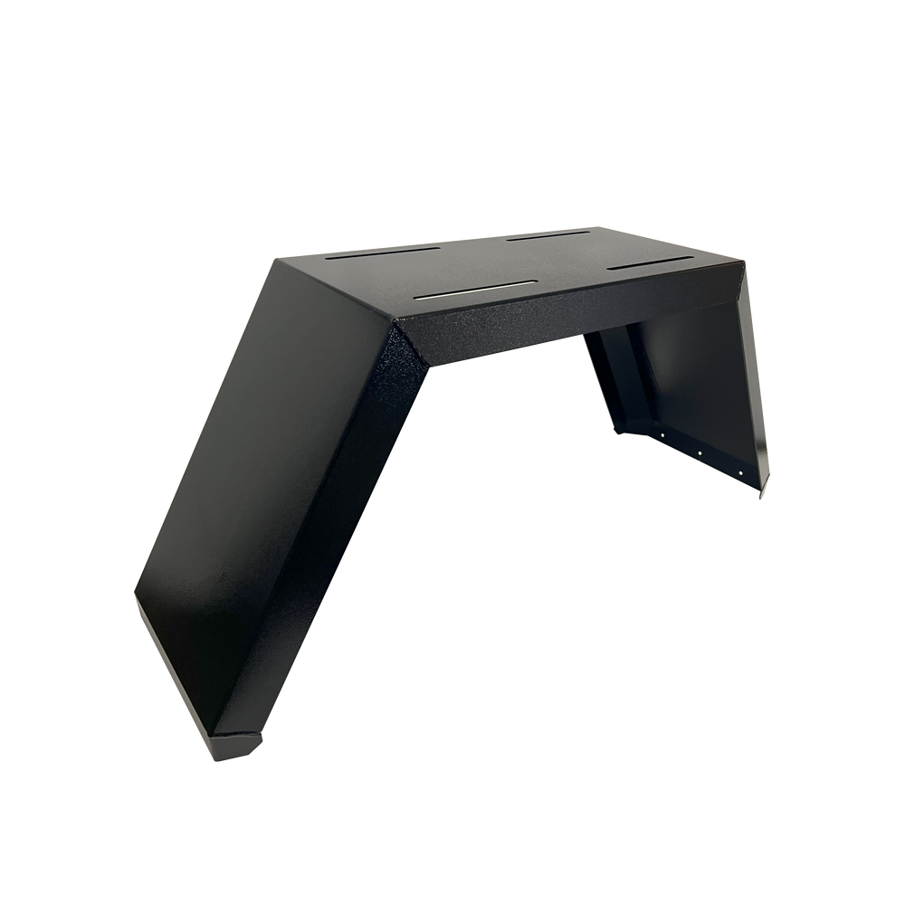 Aluminum Flared Mud Guard Pair - Black Alloy 